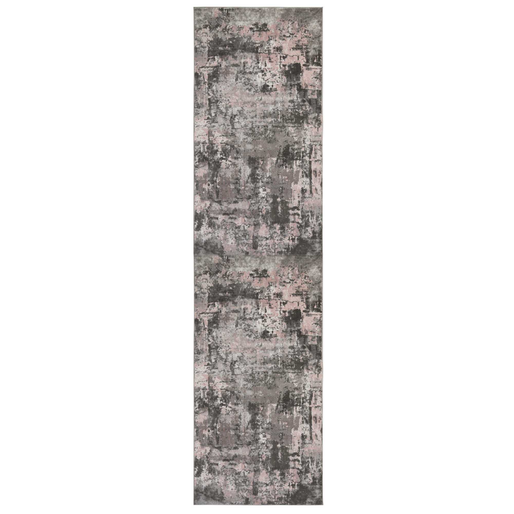 Cocktail Wonderlust Hallway Runner Rugs In Grey Pink